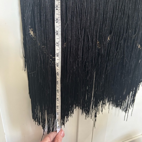Black sequin fringe dress - Picture 6 of 7